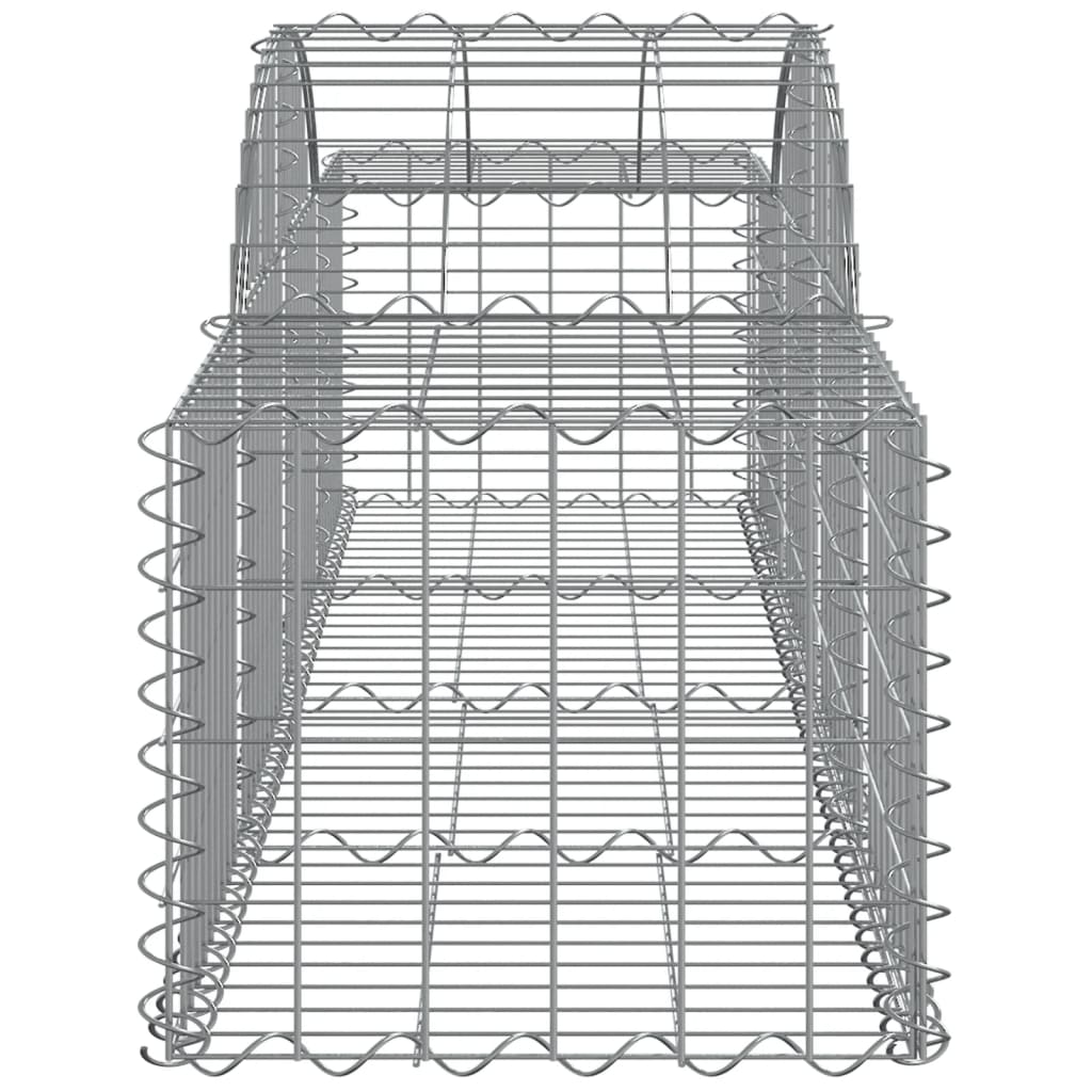 vidaXL buede gabionkurve 9 stk. 200x50x40/60 cm galvaniseret jern