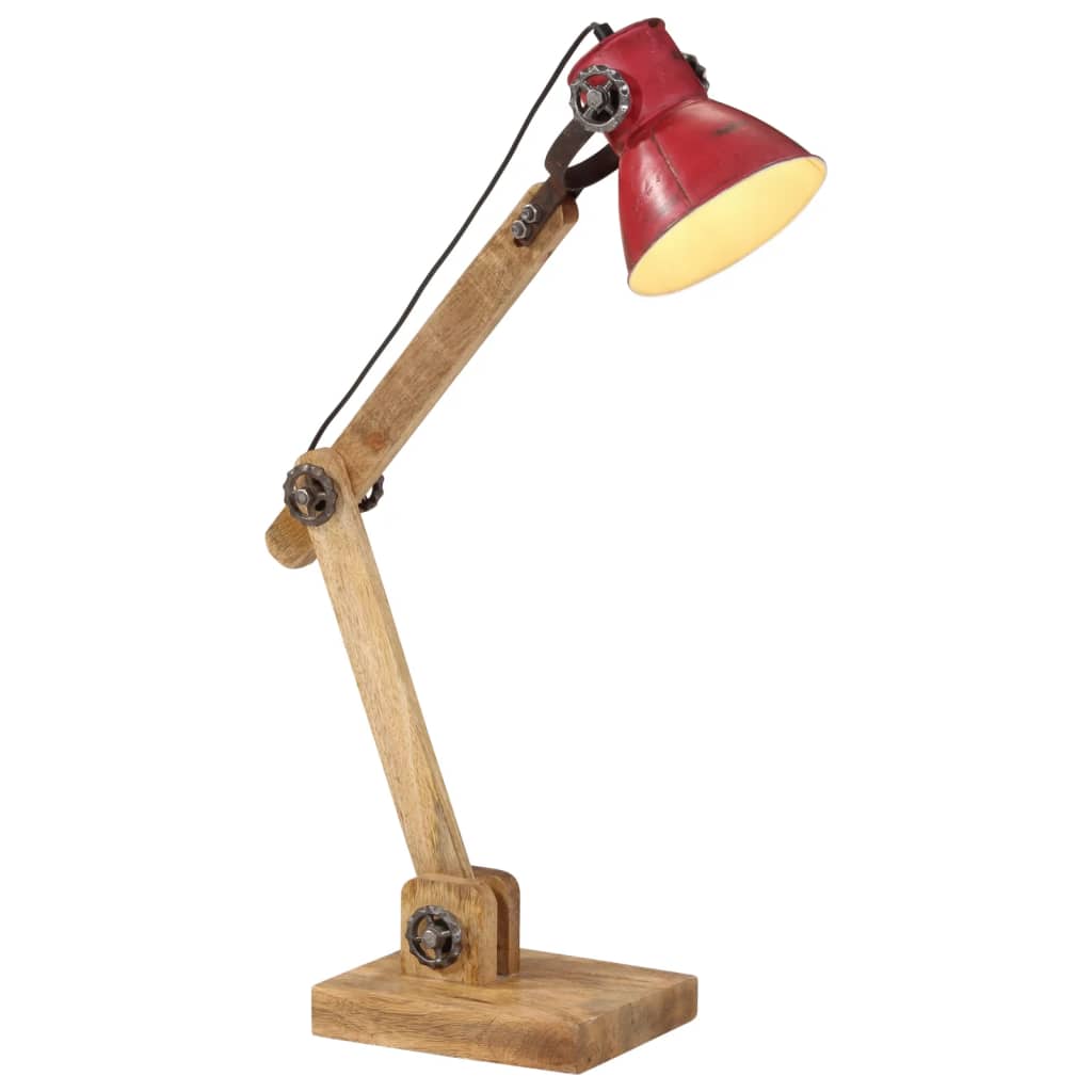 vidaXL skrivebordslampe 25 W 23x18x96 cm E27 rustik rød