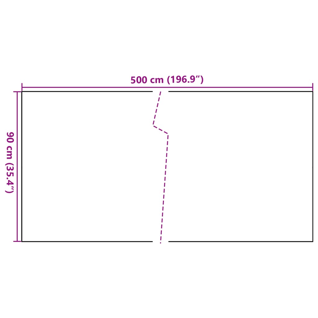 vidaXL altanafskærmning 500x90 cm polyrattan hvid