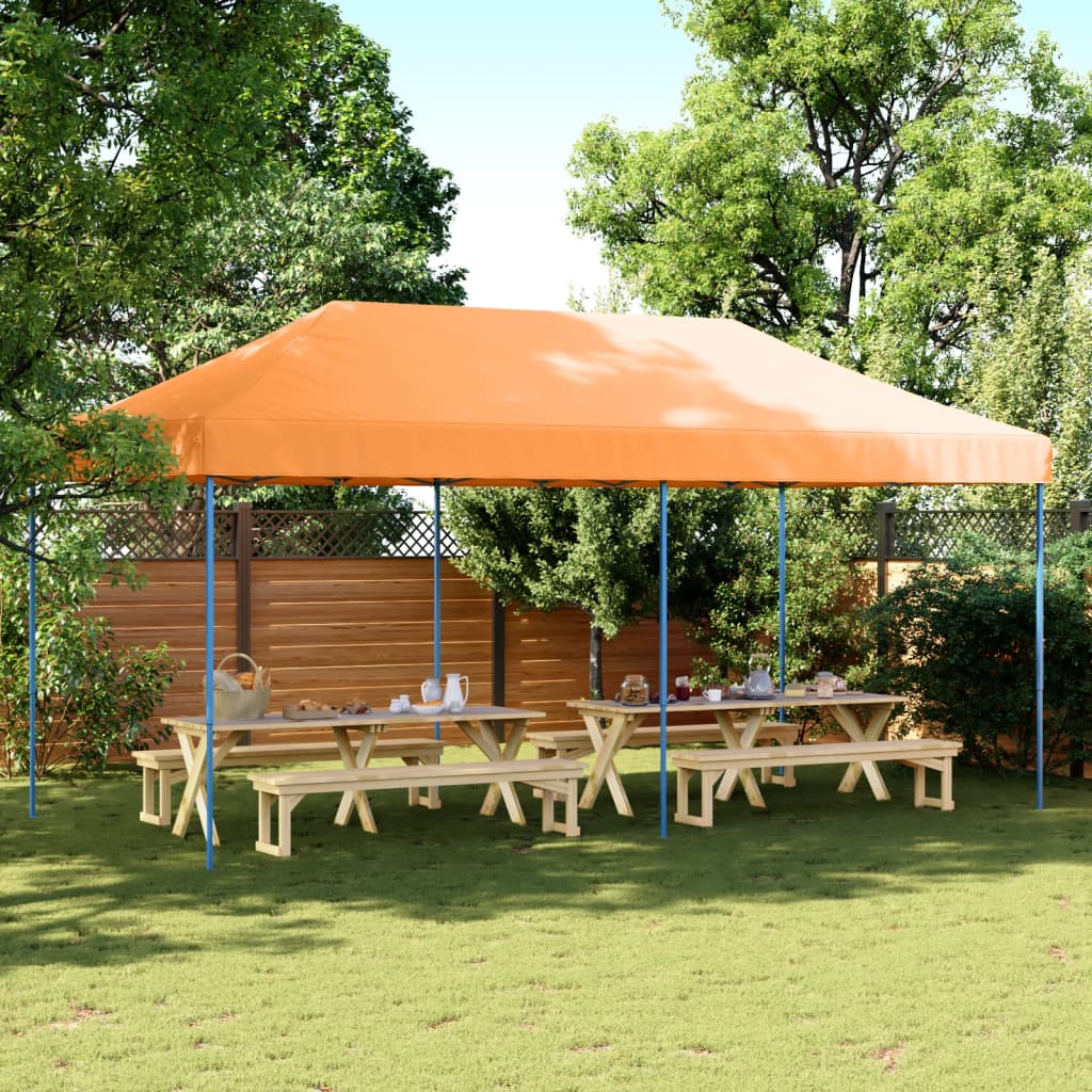 vidaXL foldbart pop up-festtelt 580x292x315 cm orange