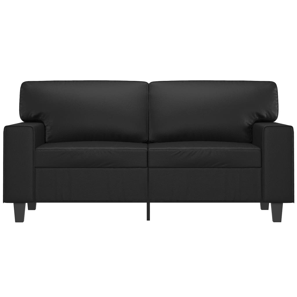 vidaXL 2-personers sofa 120 cm kunstlæder sort