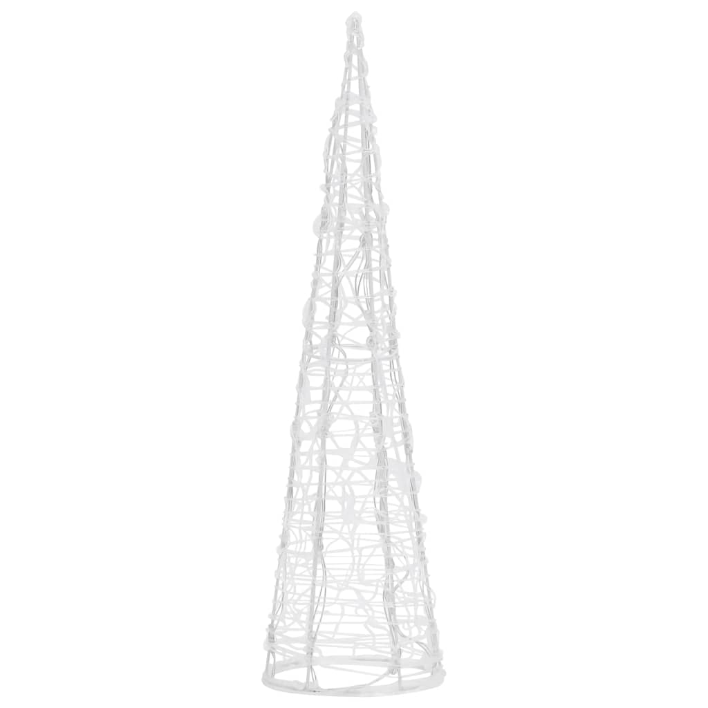 vidaXL dekorativ lyspyramide LED 60 cm akryl varm hvid