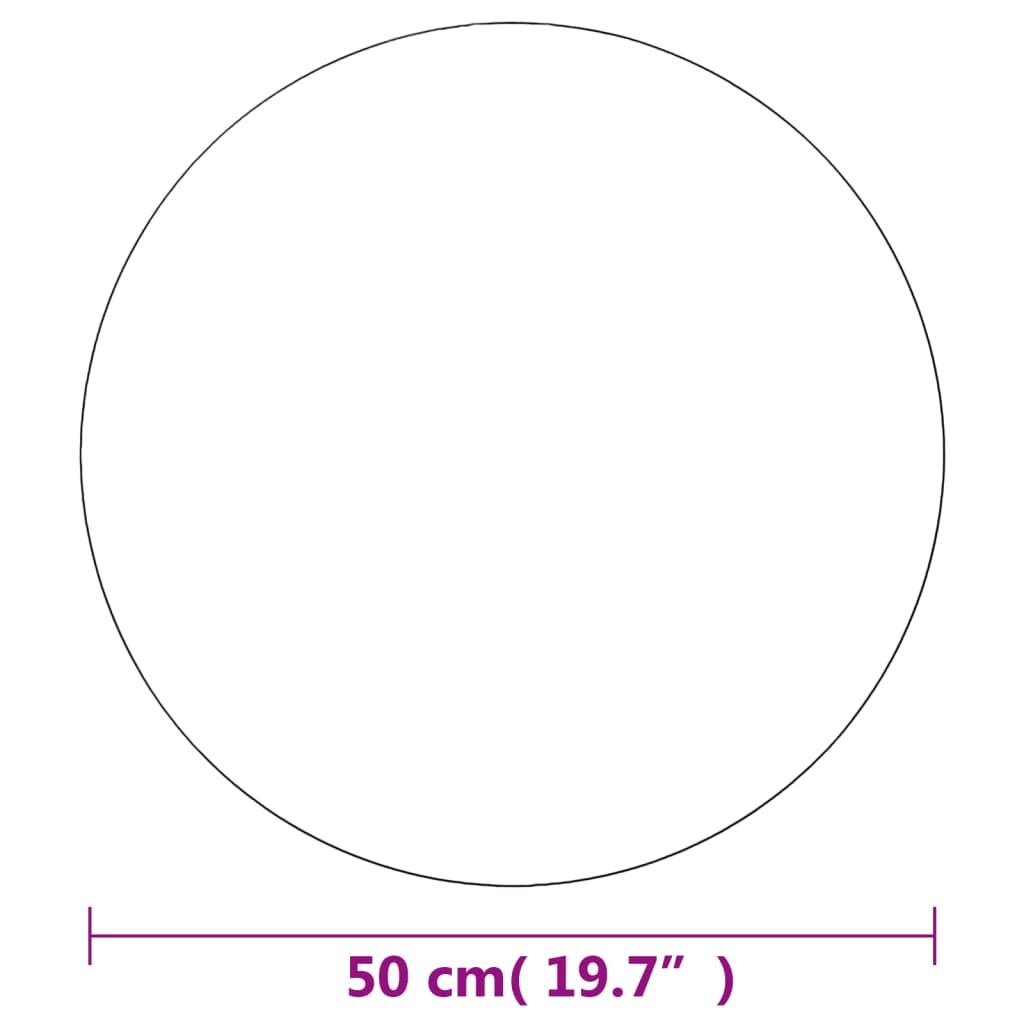 vidaXL vægspejl 50 cm rundt glas