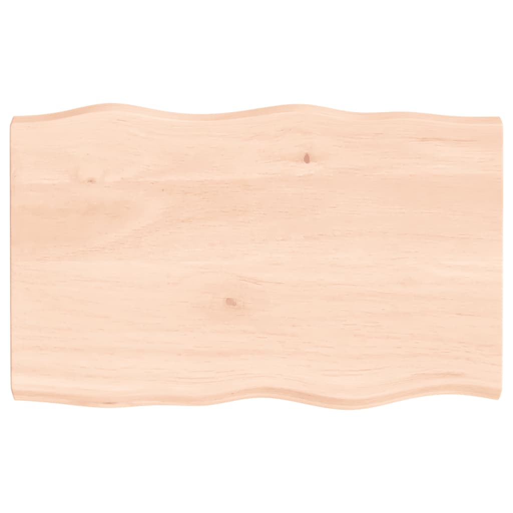 vidaXL bordplade 80x50x(2-4)cm naturlig kant ubehandlet massivt træ