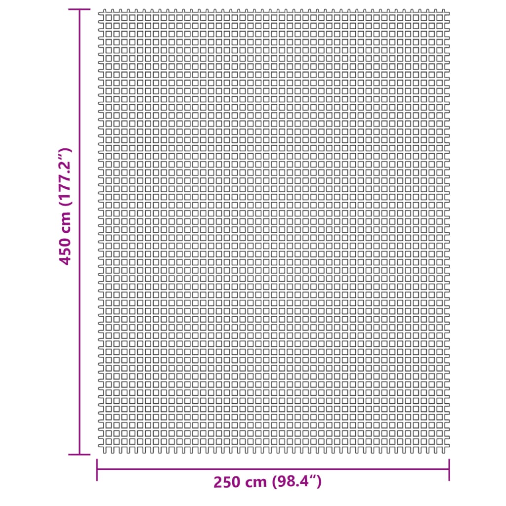 vidaXL gulvmåtte til camping 4,5x2,5 m cremefarvet