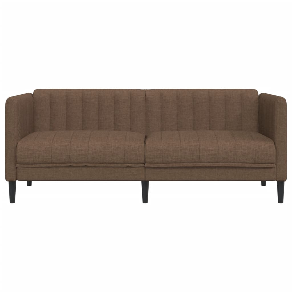 vidaXL 2-personers sofa imiteret ruskind brun