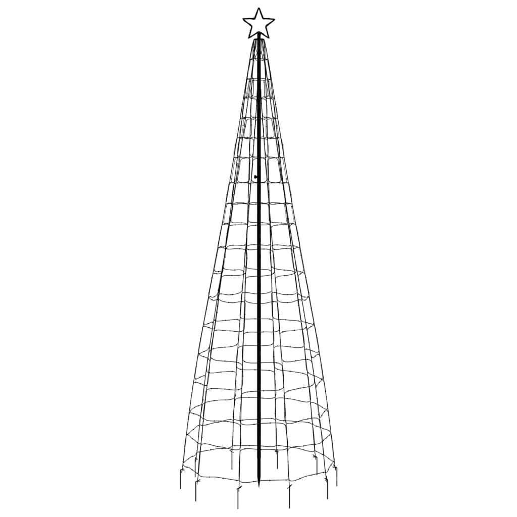 vidaXL lysende juletræ med spyd 570 LED'er 300 cm koldt hvidt lys