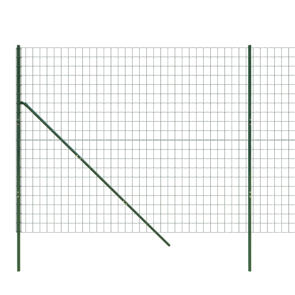 vidaXL trådhegn 1,4x10 m galvaniseret stål grøn