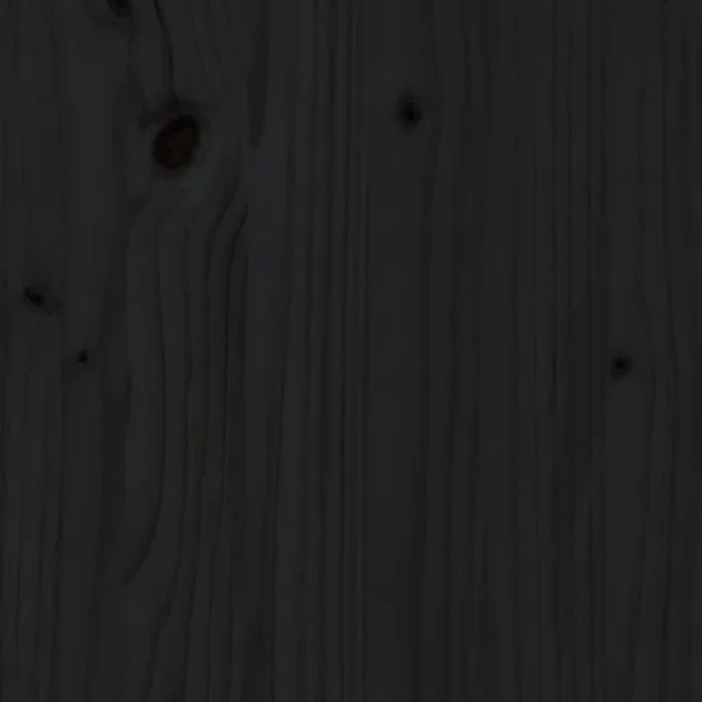 vidaXL daybed med udtræk 2x(90x190) cm massivt fyrretræ sort