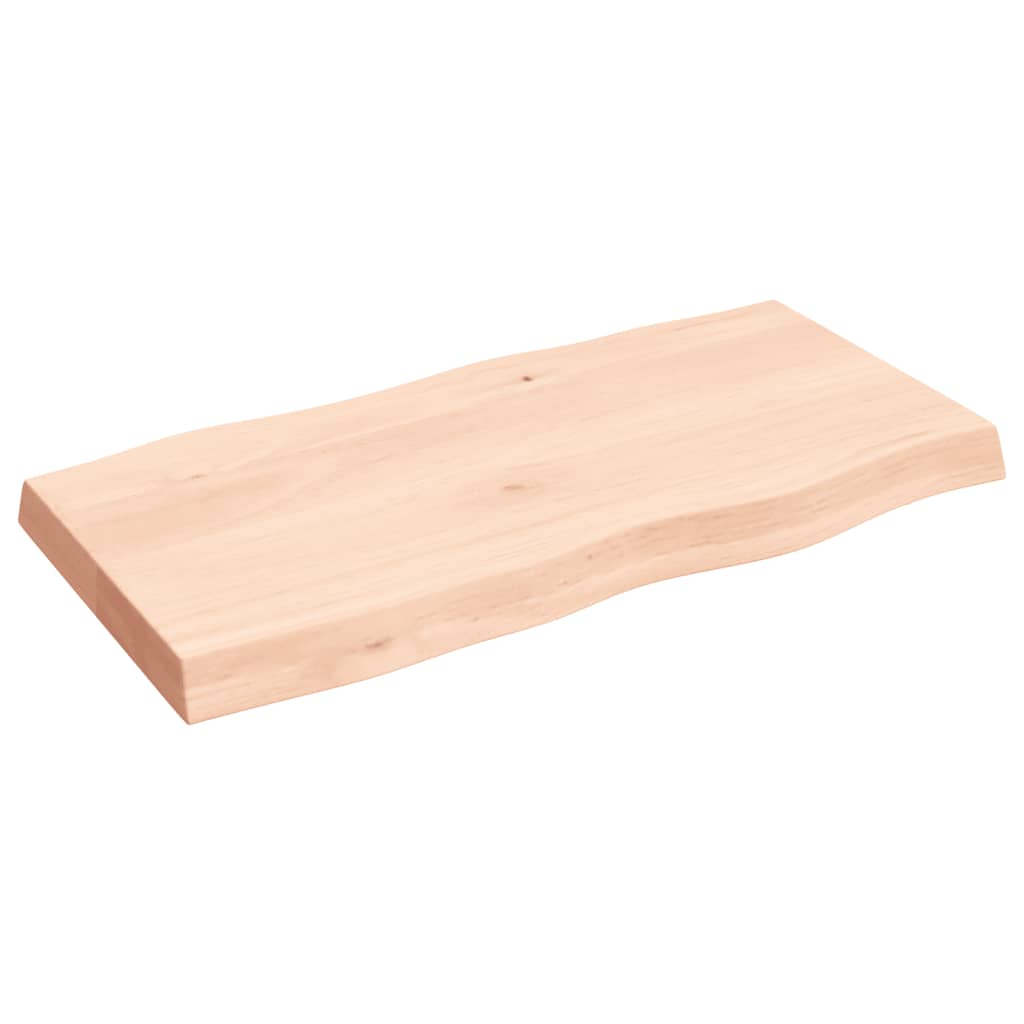 vidaXL bordplade 80x40x(2-6)cm naturlig kant ubehandlet massivt træ