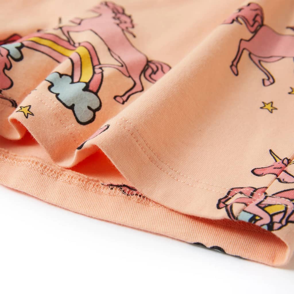 Pyjamas til børn str. 104 korte ærmer orange