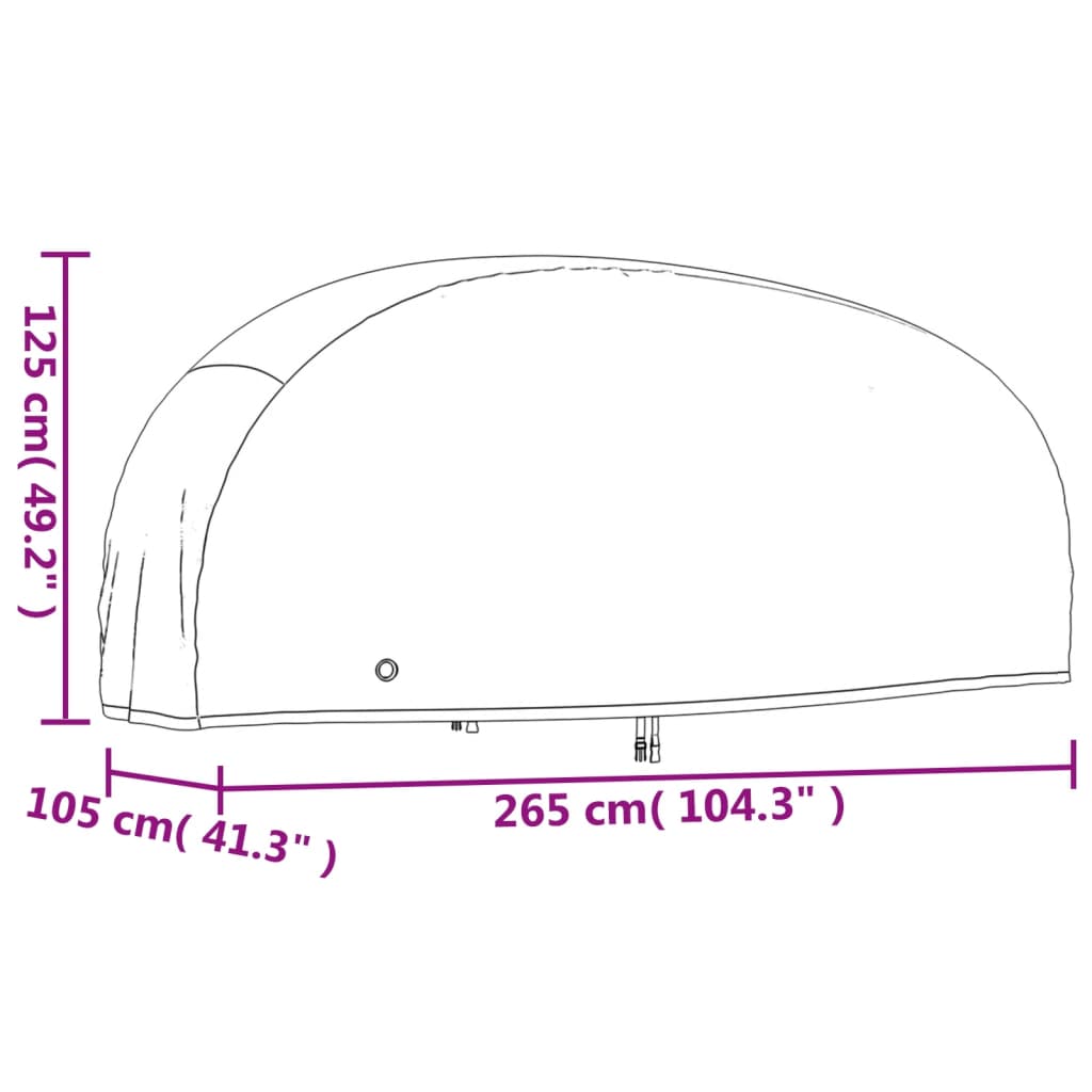 vidaXL motorcykelovertræk 2 stk. 265x105x125 cm 210D oxfordstof