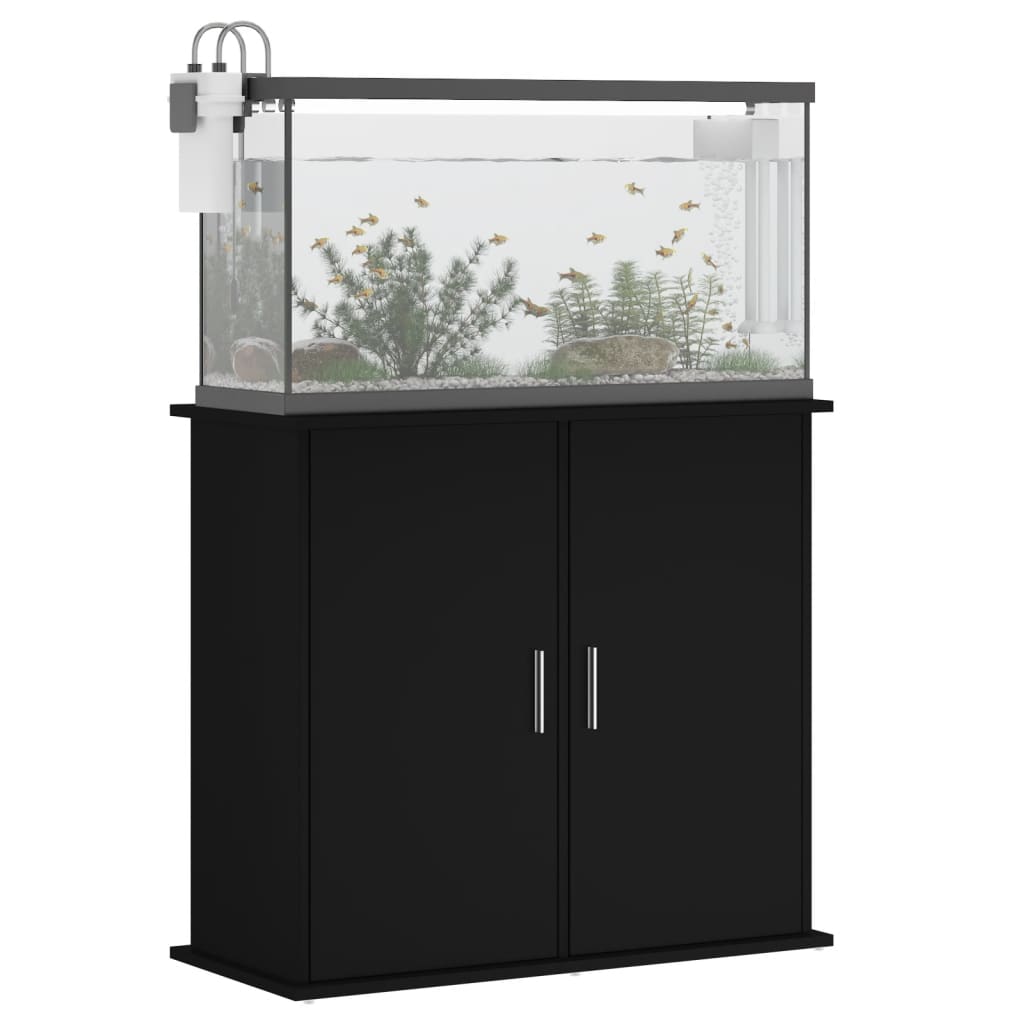 vidaXL akvariebord 81x36x73 cm konstrueret træ sort