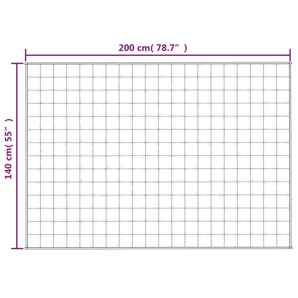 vidaXL tyngdetæppe 140x200 cm 10 kg stof blå