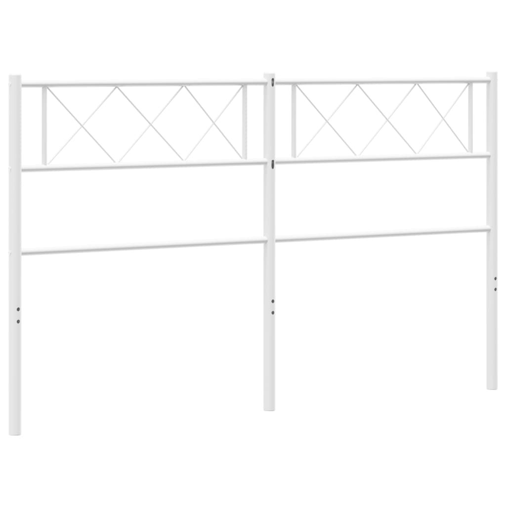 vidaXL sengegavl 150 cm metal hvid