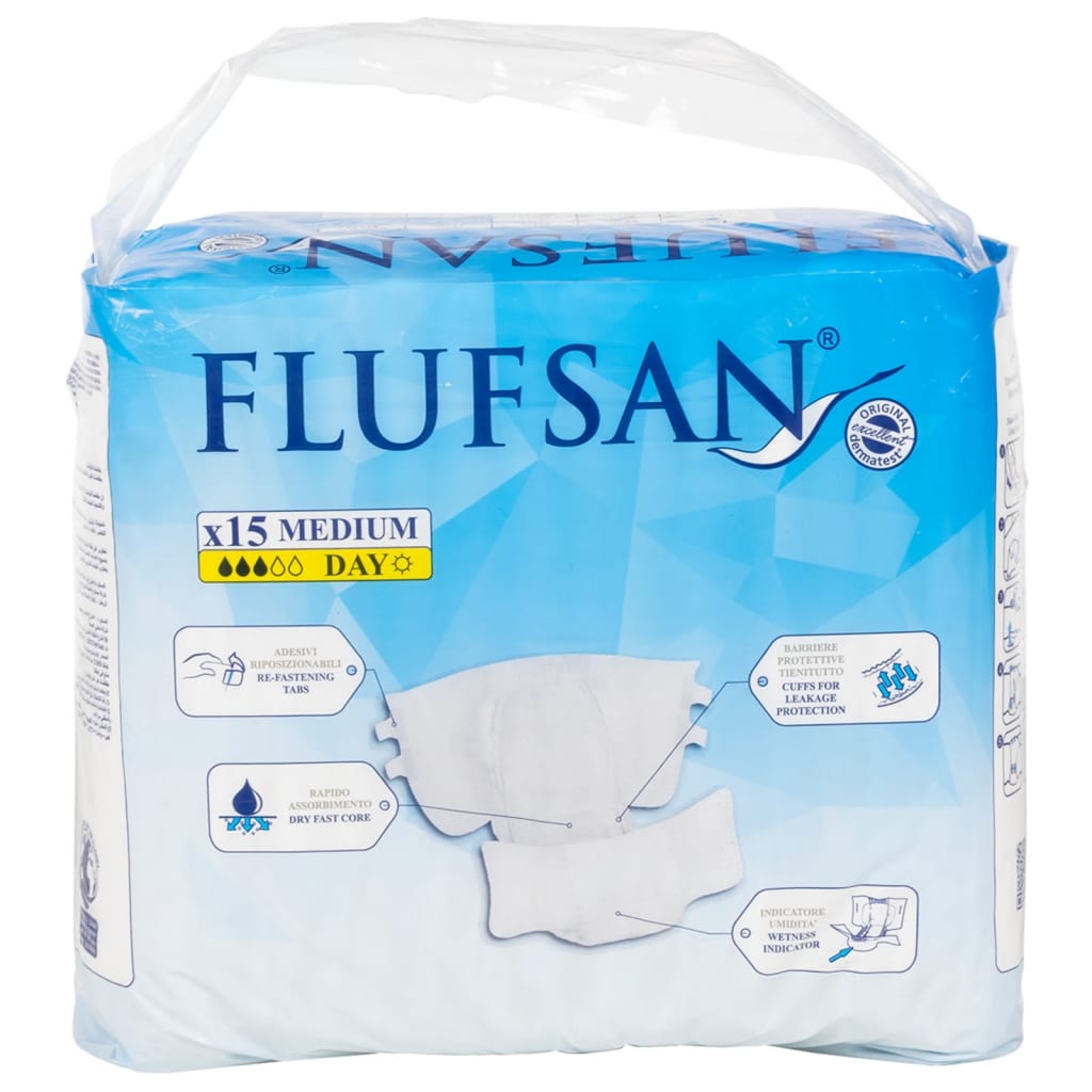 Flufsan voksenbleer 15 stk. str. M