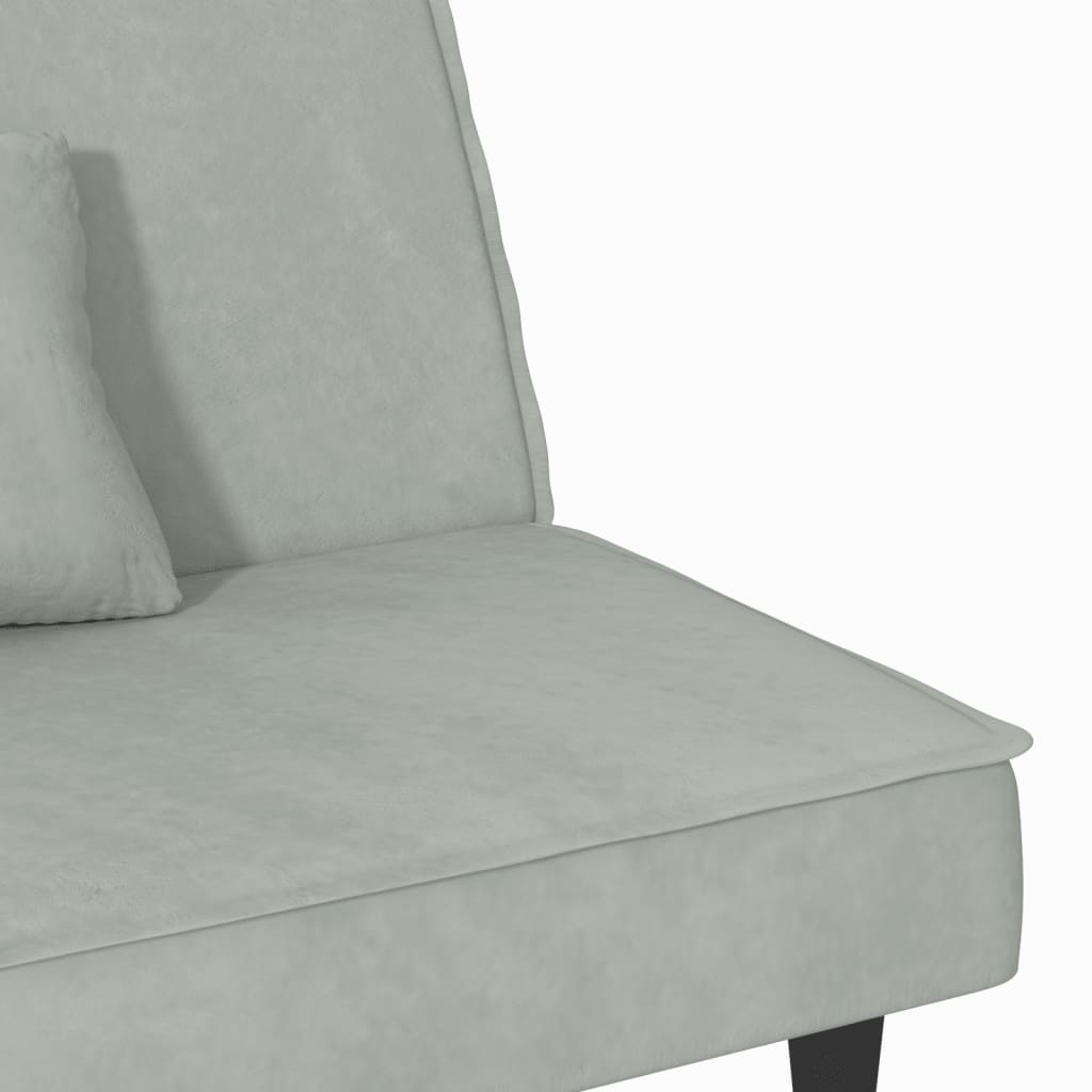 vidaXL sovesofa velour lysegrå