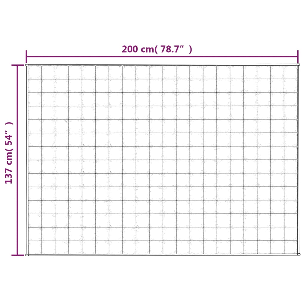 vidaXL tyngdetæppe 137x200 cm 10 kg stof blå