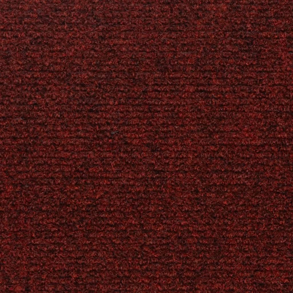 vidaXL selvklæbende trappemåtter 15 stk. 60x25 cm rektangulær rød