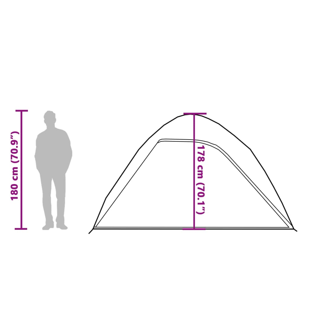 vidaXL 6-personers campingtelt vandtæt mørklægningsstof hvid