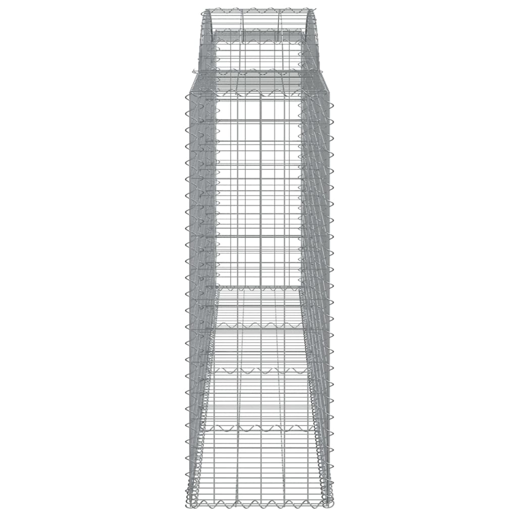 vidaXL buede gabionkurve 10 stk. 300x50x140/160 cm galvaniseret jern