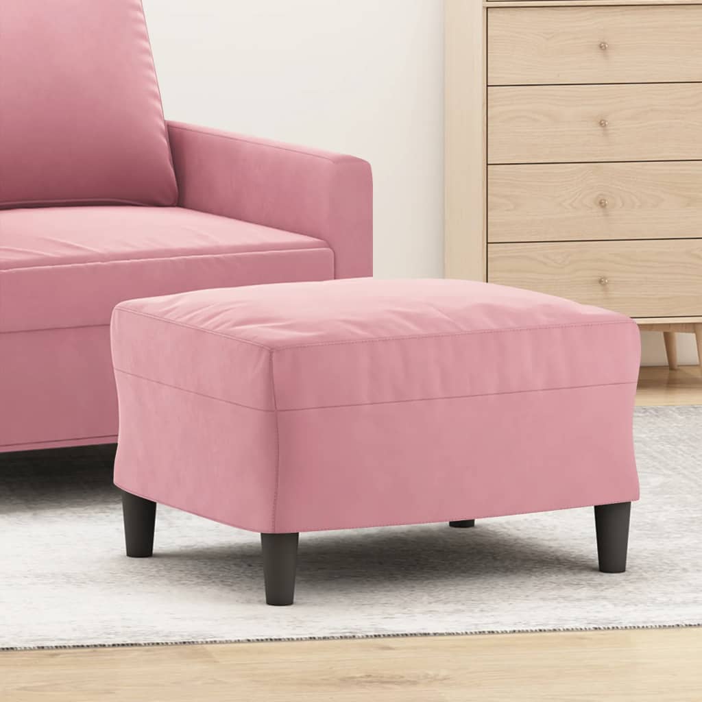 vidaXL fodskammel 60x50x41 cm velour pink