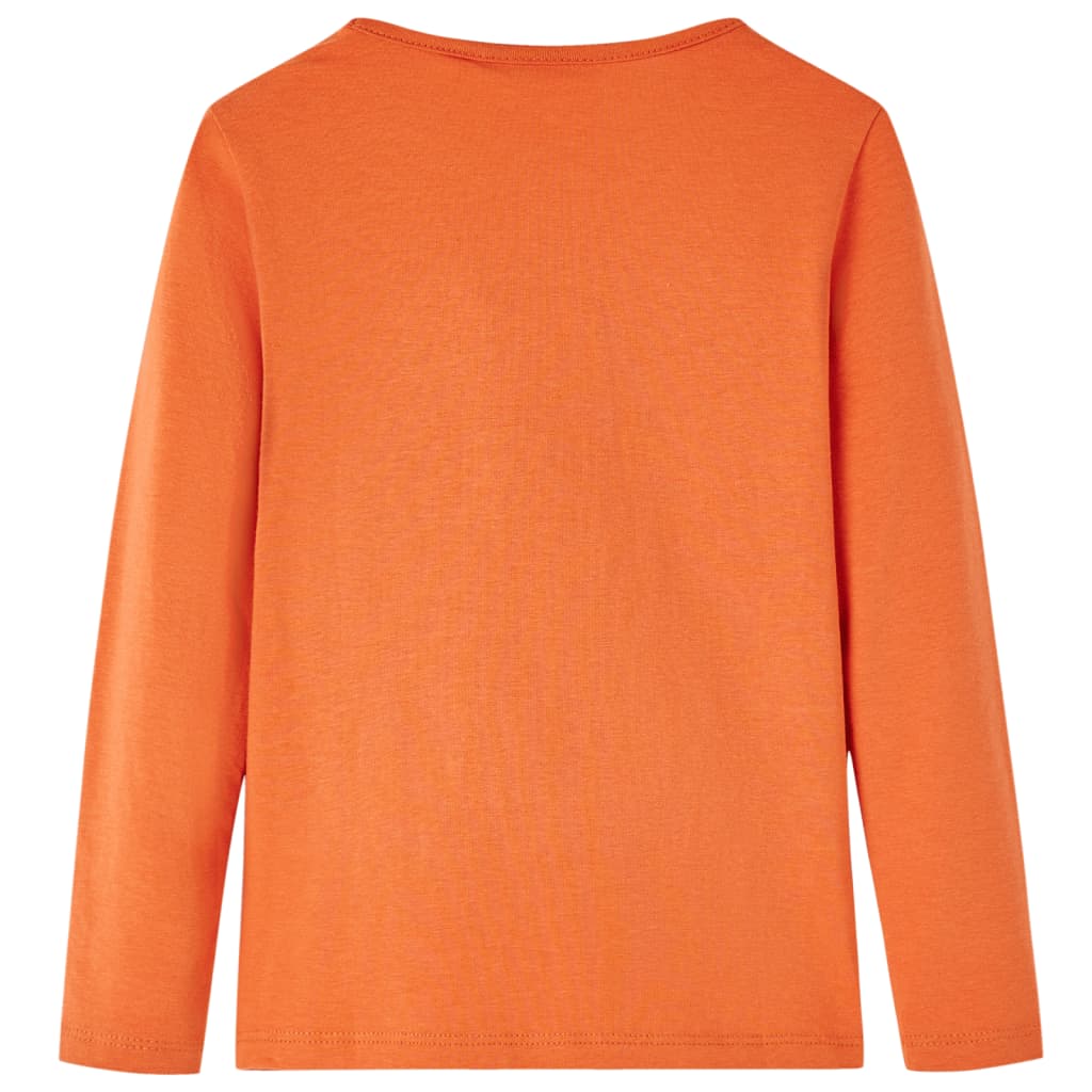 Langærmet T-shirt til børn str. 140 cm orange