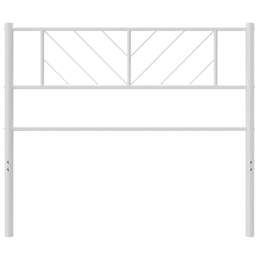 vidaXL sengegavl 107 cm metal hvid