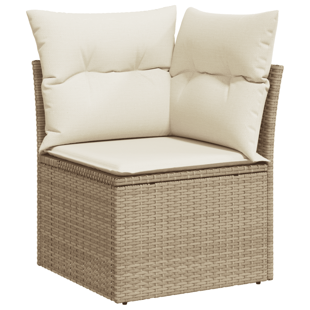 vidaXL sofasæt til haven 14 dele med hynder polyrattan beige