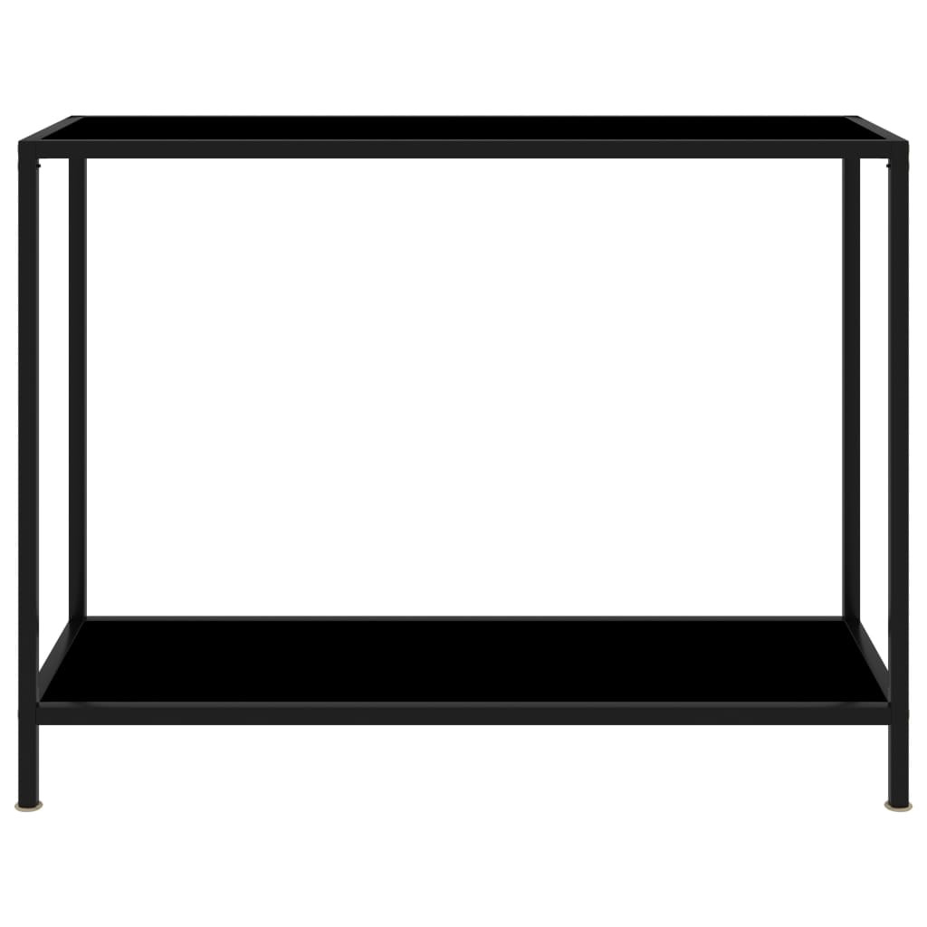 vidaXL konsolbord 100x35x75 cm hærdet glas sort