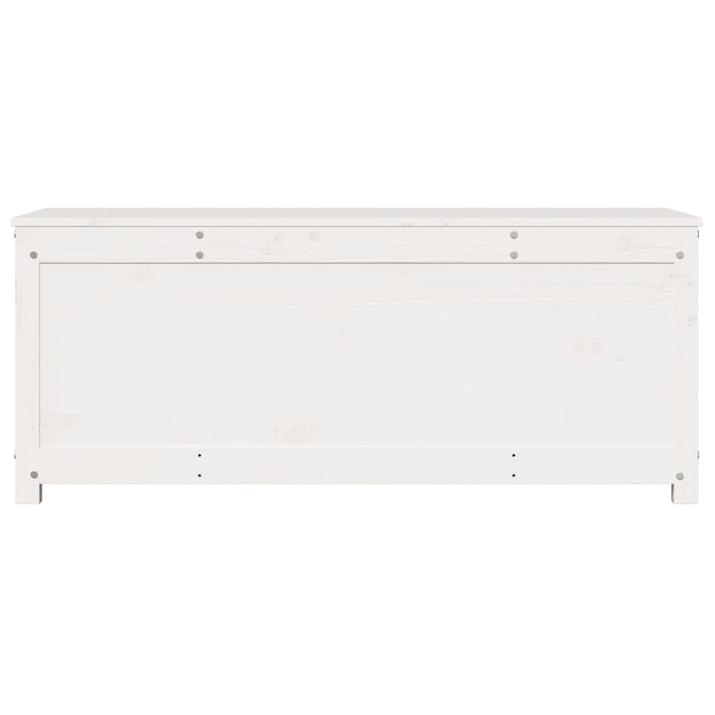 vidaXL opbevaringskasse 110x50x45,5 cm massivt fyrretræ hvid