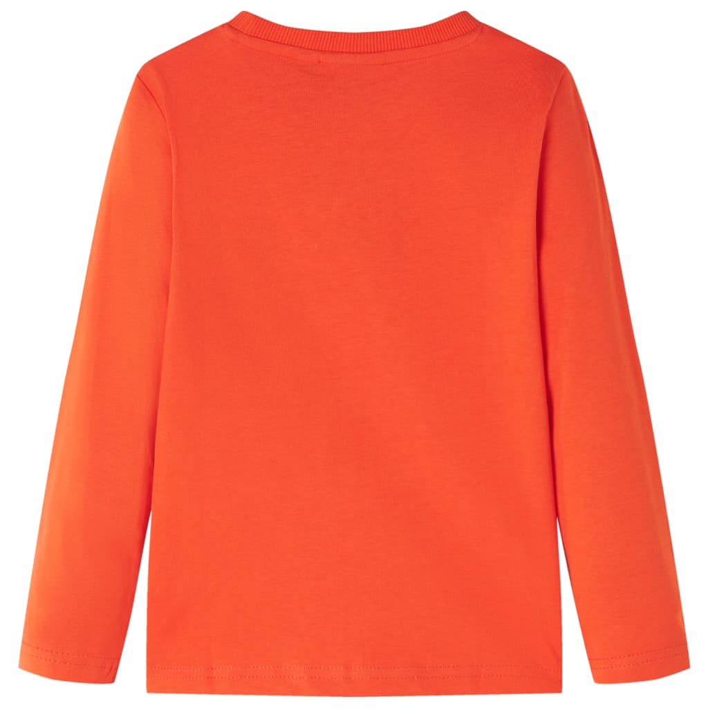 Langærmet T-shirt til børn str. 140 orange