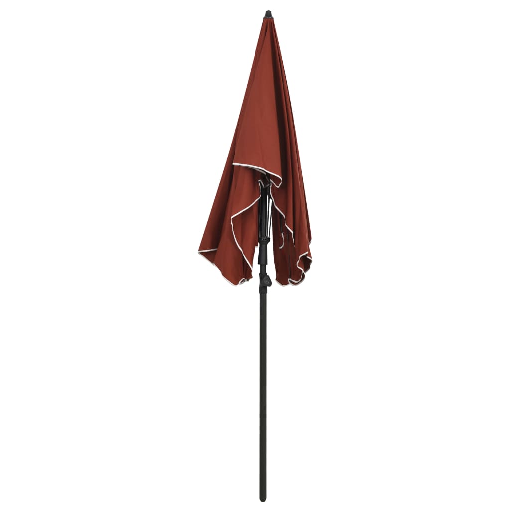 vidaXL parasol med stang 200x130 cm terrakotta