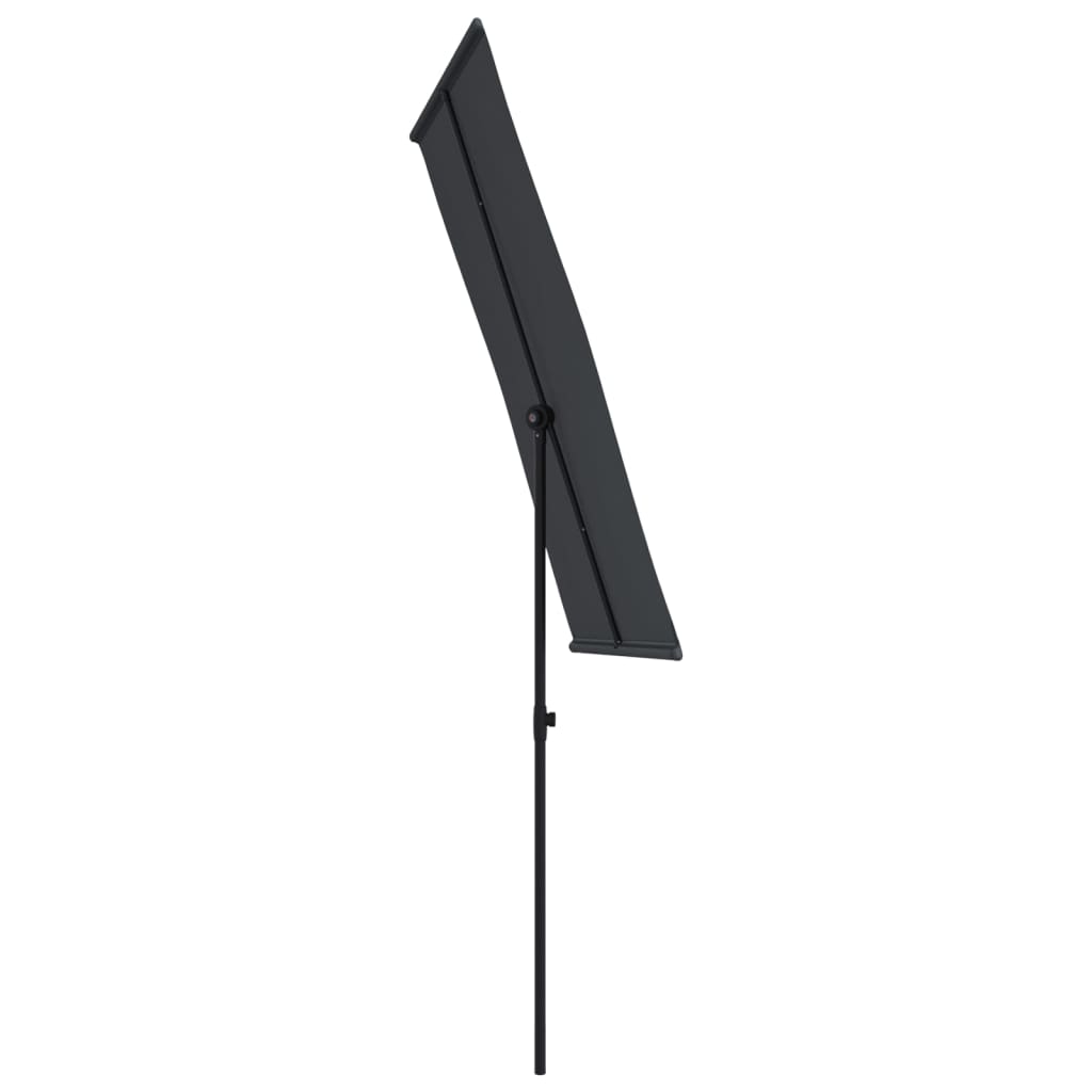 vidaXL haveparasol med aluminiumstang 180x110 cm sort