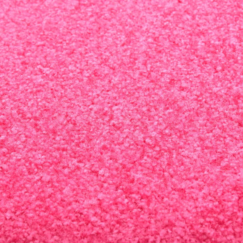 vidaXL vaskbar dørmåtte 90x120 cm pink
