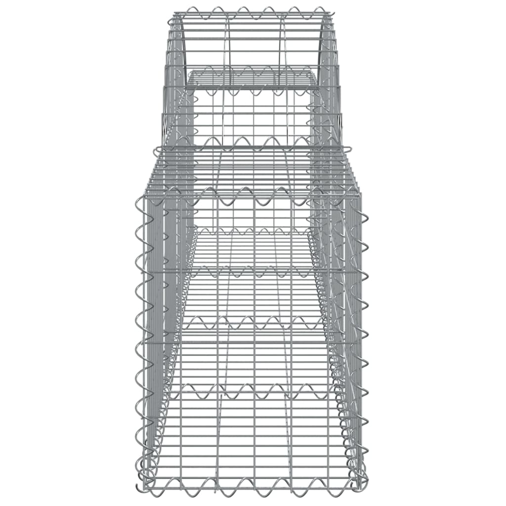 vidaXL buede gabionkurve 4 stk. 200x30x40/60 cm galvaniseret jern