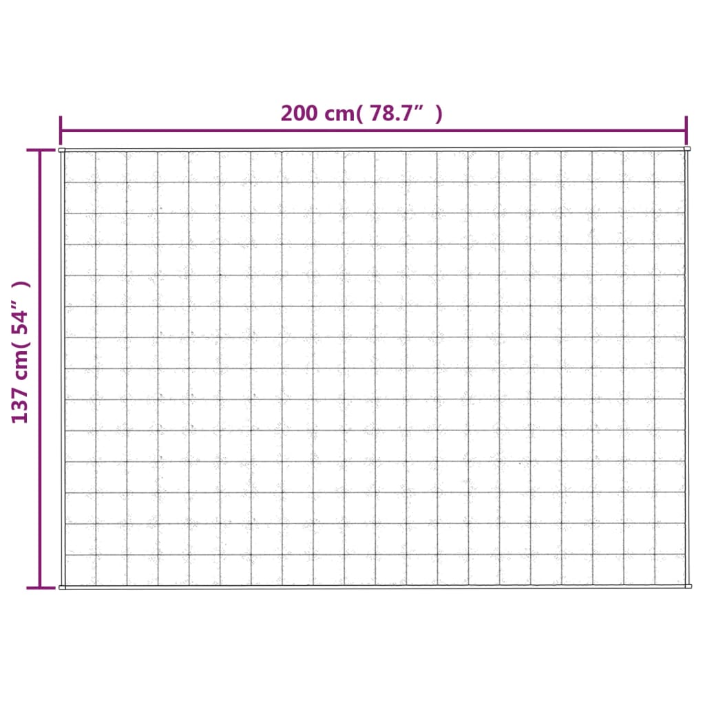 vidaXL tyngdetæppe 137x200 cm 10 kg stof grå