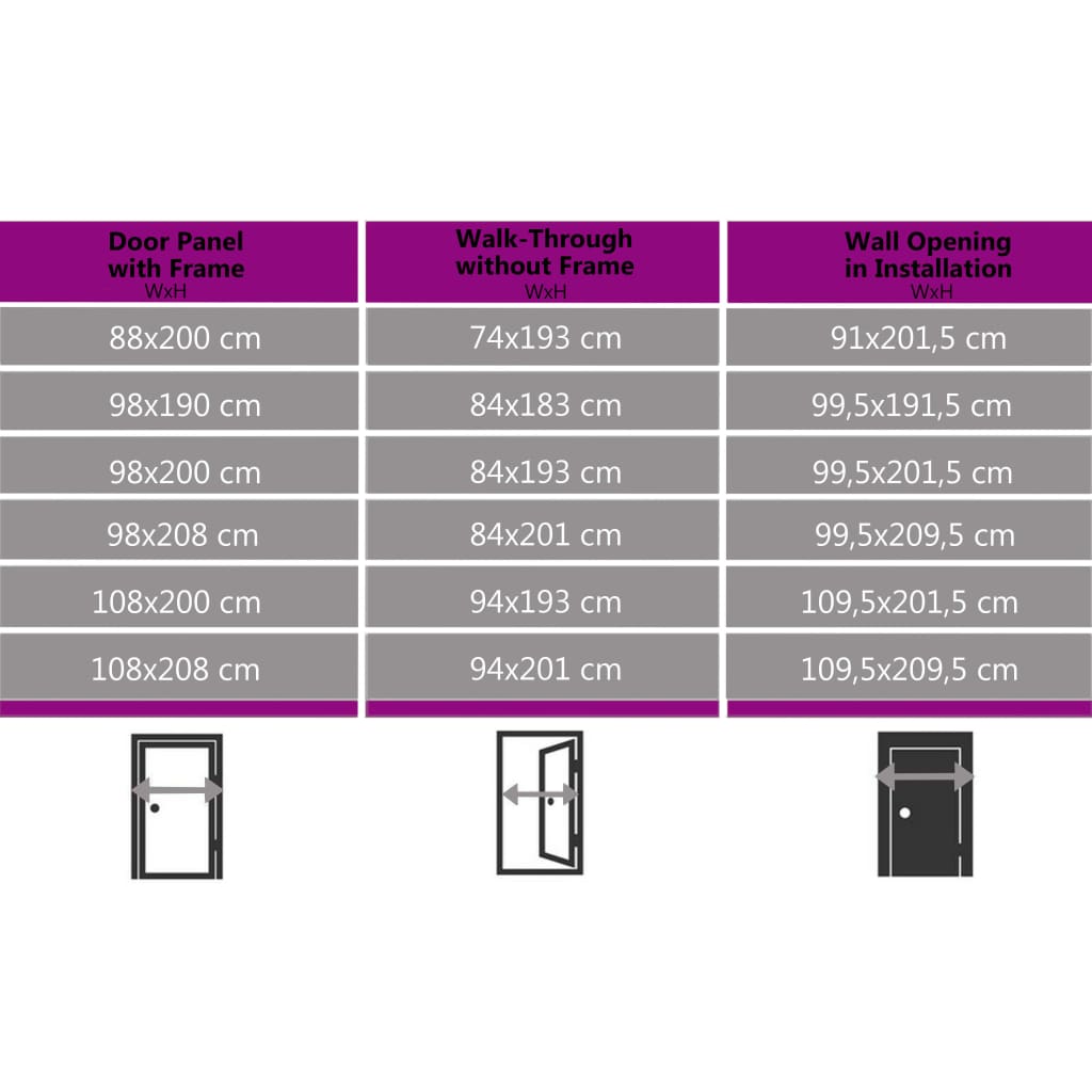 vidaXL hoveddør 108x200 cm PVC antracitgrå