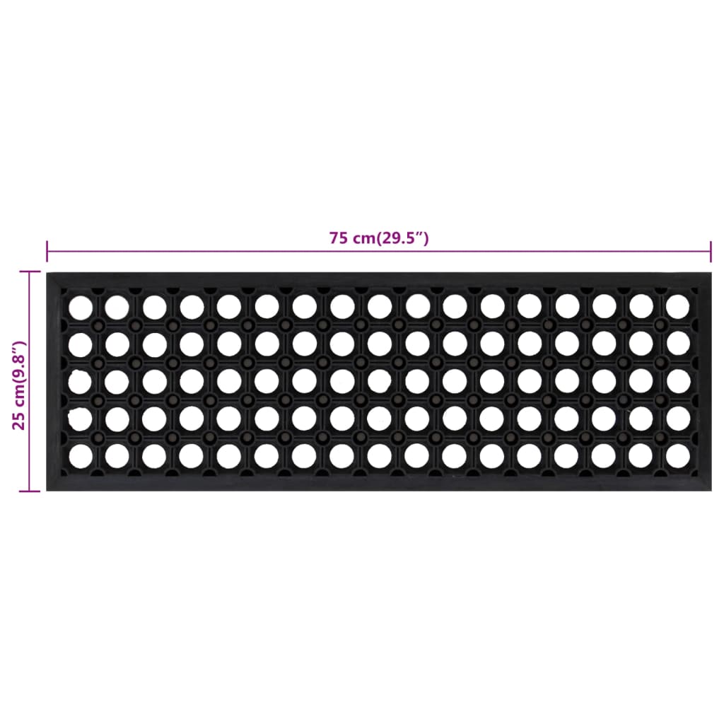 vidaXL trappemåtter 5 stk. 25x75 cm gummi