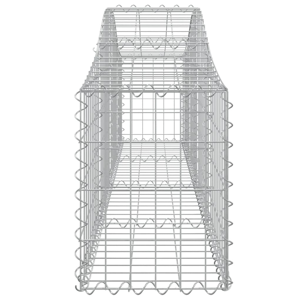 vidaXL buede gabionkurve 13 stk. 200x30x40/60 cm galvaniseret jern