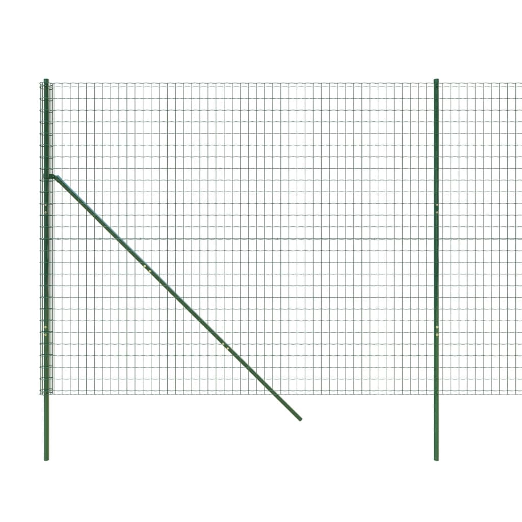 vidaXL trådhegn 2x10 m galvaniseret stål grøn