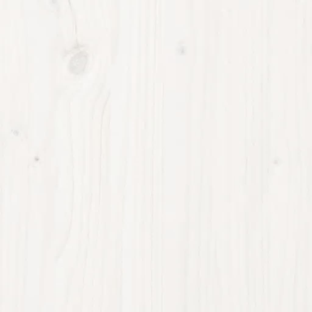 vidaXL seniorseng med sengegavl 200x200 cm massivt træ hvid