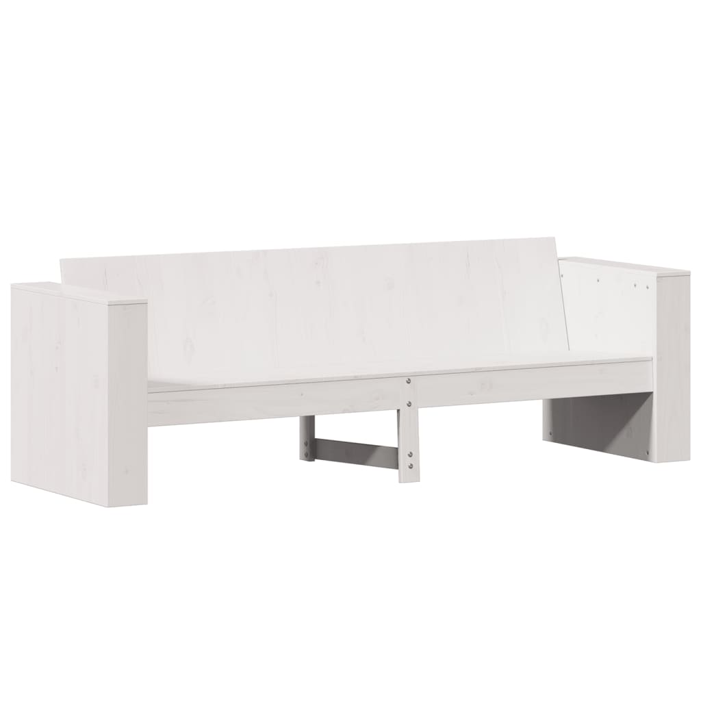 vidaXL 3-personers havesofa 189x60x62 cm massivt fyrretræ hvid