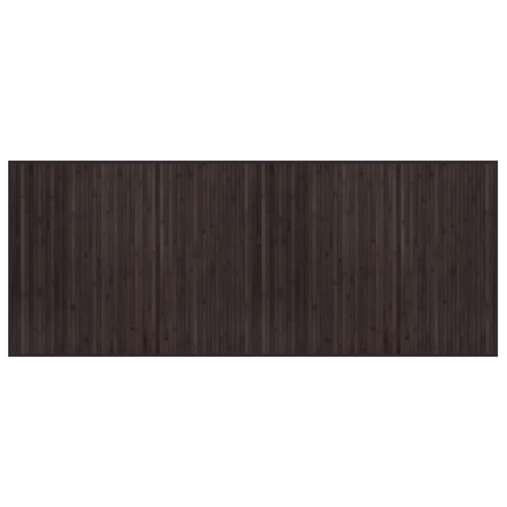 vidaXL gulvtæppe 80x200 cm rektangulær bambus mørkebrun