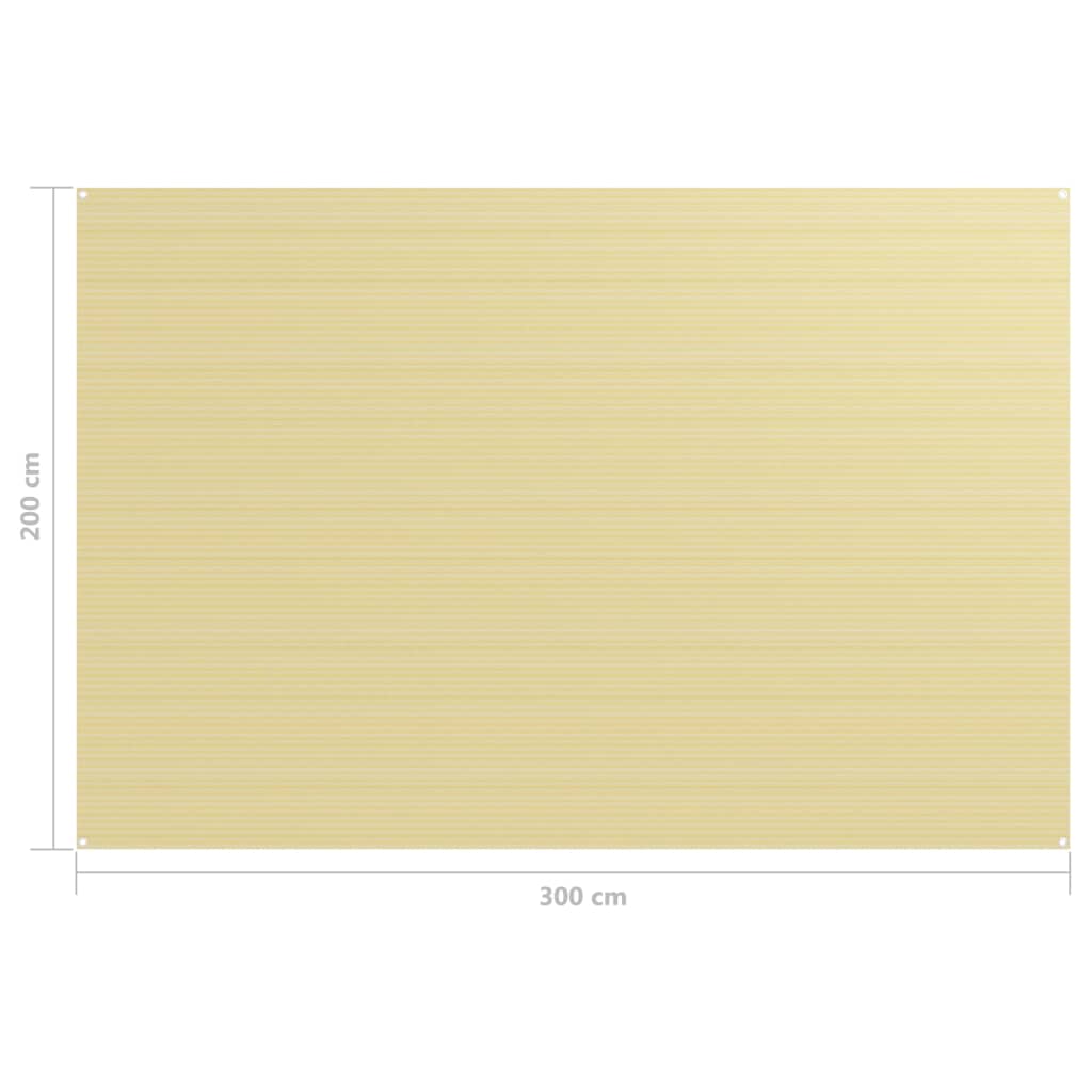 vidaXL telttæppe 200x300 cm beige