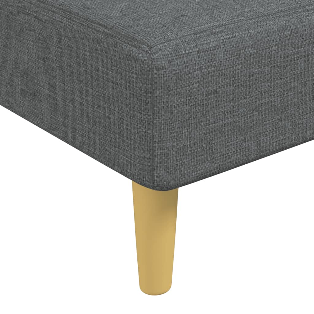 vidaXL L-formet sovesofa 279x140x70 cm stof mørkegrå