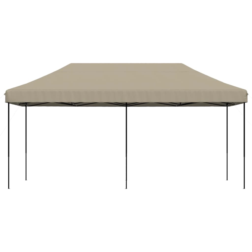 vidaXL foldbart pop up-festtelt 580x292x315 cm gråbrun