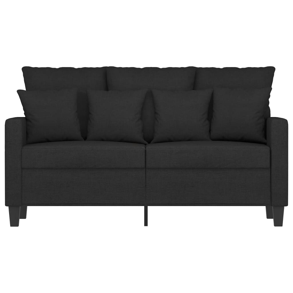 vidaXL 2-personers sofa 120 cm stof sort