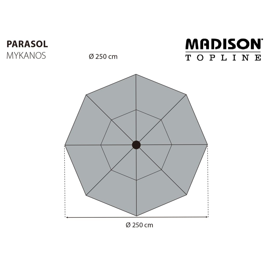 Madison parasol Mykanos 250 cm ecru