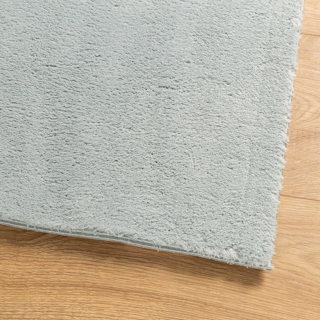 vidaXL gulvtæppe HUARTE 240x340 cm kort luv og vaskbart blå